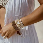 Go2Boho Роскошные браслеты Miyuki, набор женских ювелирных изделий, Кристальный браслет, ручной работы, бусы, тканые сердечки, ювелирные аксессуары