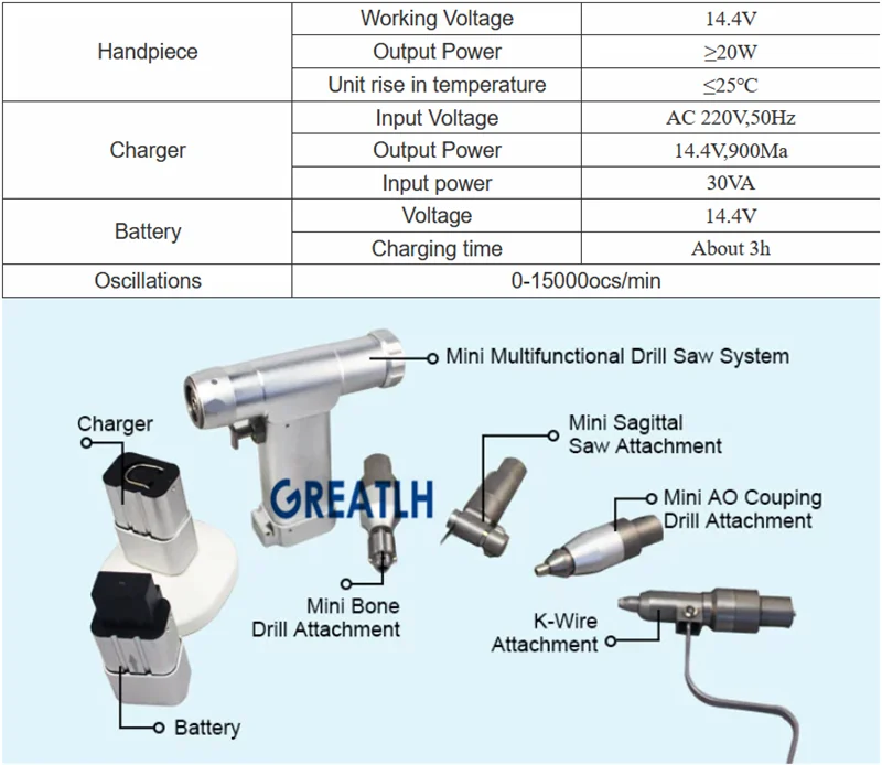

orthopedics multifunctional bone drill Animal AO mini Sagtittal Saw Veterinary Power Drill Saw orthopedic surgical instruments