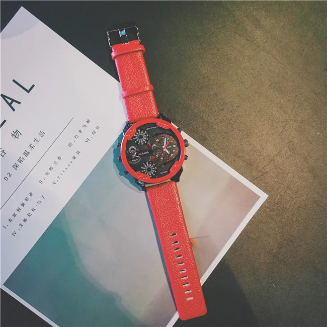 Часы наручные мужские с большим циферблатом брендовые креативные в американском