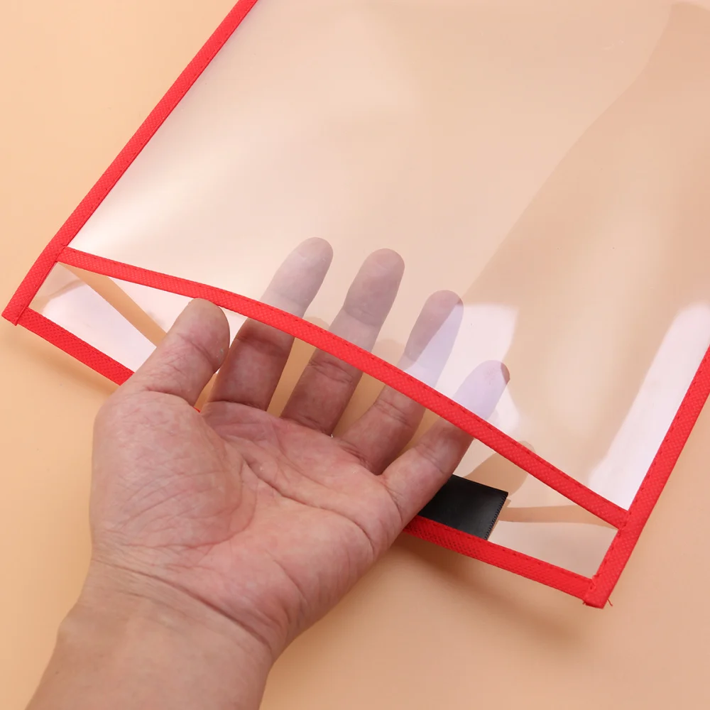 

Reusable Storage Bag Office Supplies Transparent PVC Sewing Bag Reusable Dry Erase Pockets(10 Standard Bag + 10 Pen Caps + 10 Pe