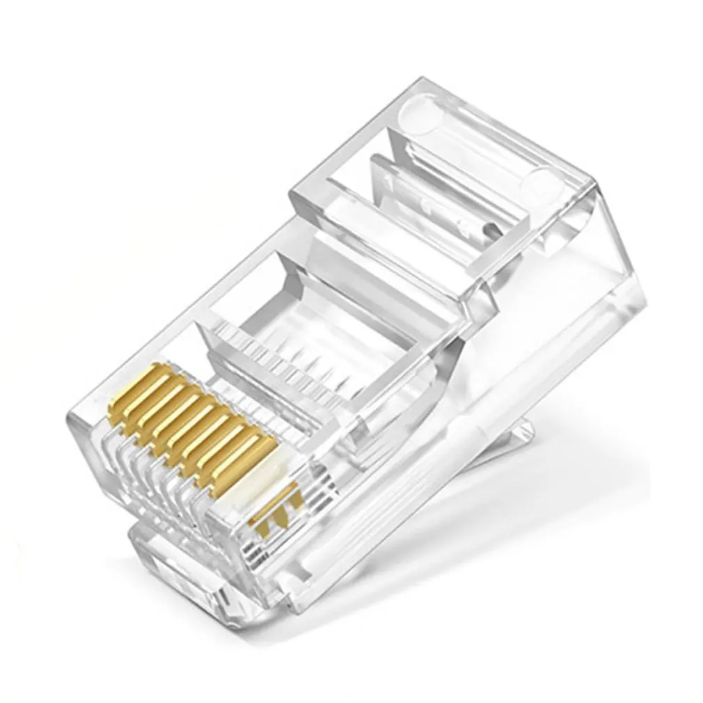 Прозрачная головка кабеля 50 шт. 20 прозрачная RJ45 CAT5 CAT5E модульный разъем