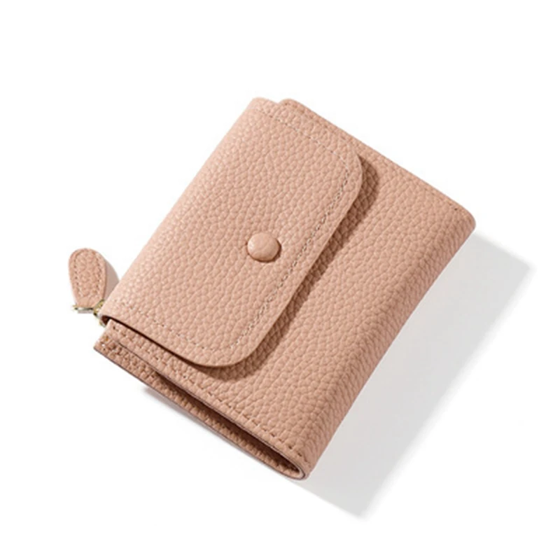 

2021 New multifunctional wallet women card bag PU change wallet women fashion short purse Travel Accessories