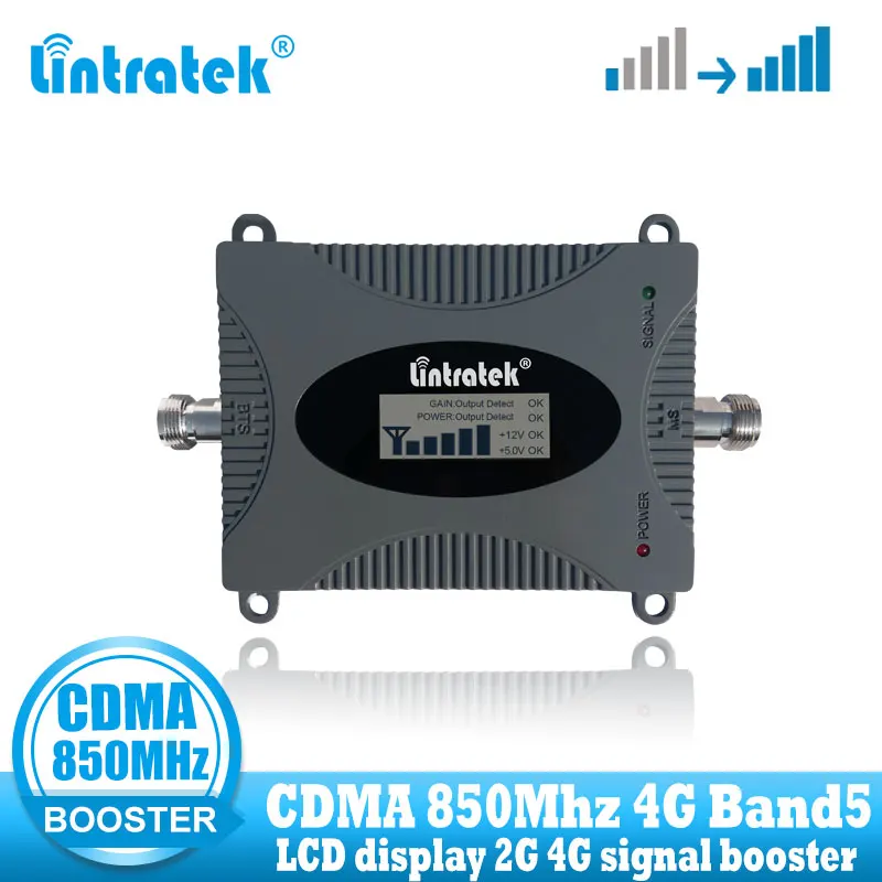 Усилитель сигнала Lintratek CDMA 2G 850 МГц сотовый gsm 3g мобильный телефон усилитель с ЖК
