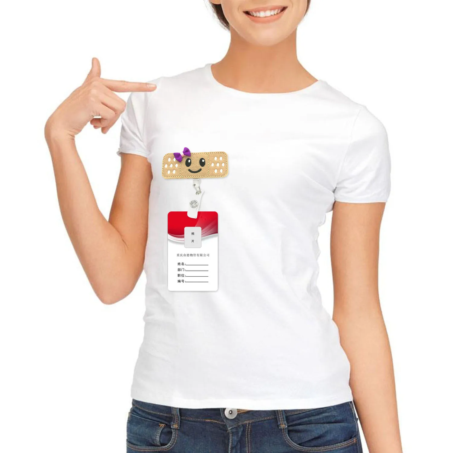 3 шт. значок медсестры держатель катушки с зажимом аллигатора практичный ID имя