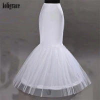 aoligrace wholesale price mermaid one hoop petticoats white wedding accessories add volume cheap petticoat for wedding skirt