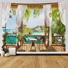 SepYue пляжное кокосовое дерево, пейзаж, гобелен, настенная подвеска, спальня, окно, стена, фон, домашний декор, хиппи бохо Хилл