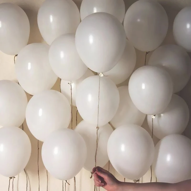 Matte White воздушных шаров из латекса 30 100 ПК на день рождения Свадебная вечеринка