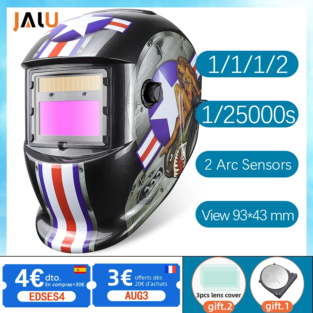 

Welding Cap Skull Solar Auto Darkening Adjustable Range Electric Welding Mask for MIG MMA TIG MAG Welding Helmet Soldering Mask
