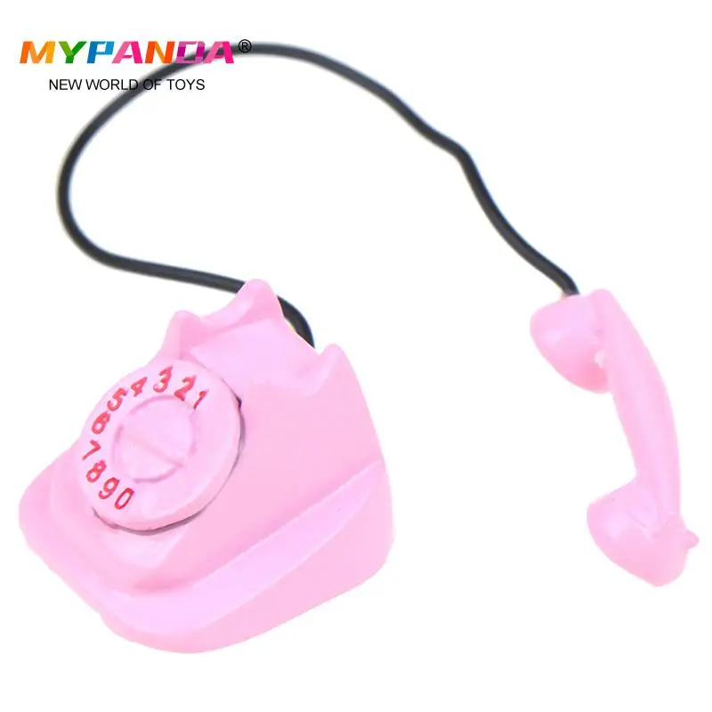 1pc 112 dollhouse miniature telephone ipad， retro phone，gramophone wall mount phone doll house furniture toys free global shipping