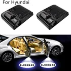 2 шт., светодиодные эмблемы для автомобильных дверей Hyundai