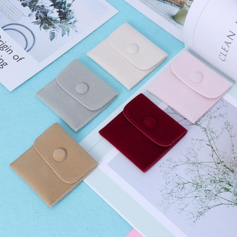 Сумка для хранения ювелирных изделий Портативный мягкий ворс бархат фланель