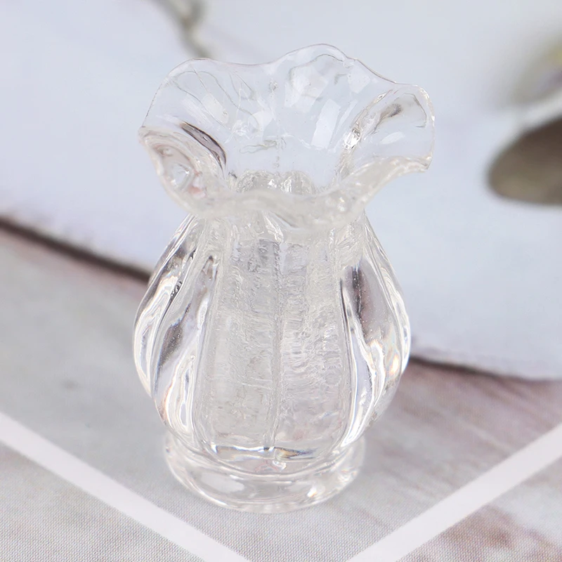 

1/12 Dollhouse Miniatures Multi-type Mini Glass Vase Pot DIY Ornament Decora Vase For Dollhouse Decals New