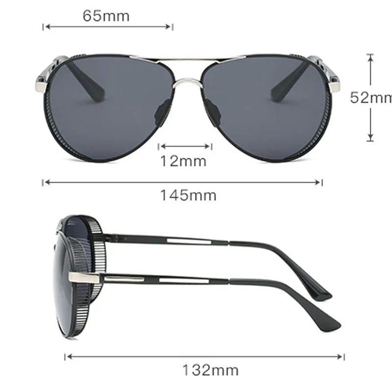 

ZULGXIHM Brand Punk Pilot Polarized Sunglasses Men Photochromic Lens Driving Travel Sun Glasses TAC Lens UV Protection Goggles