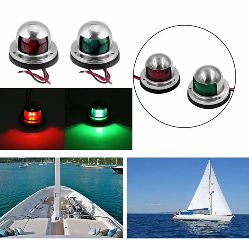 12V Нержавеющая сталь красный зеленый лук светодиодный навигации светильник s