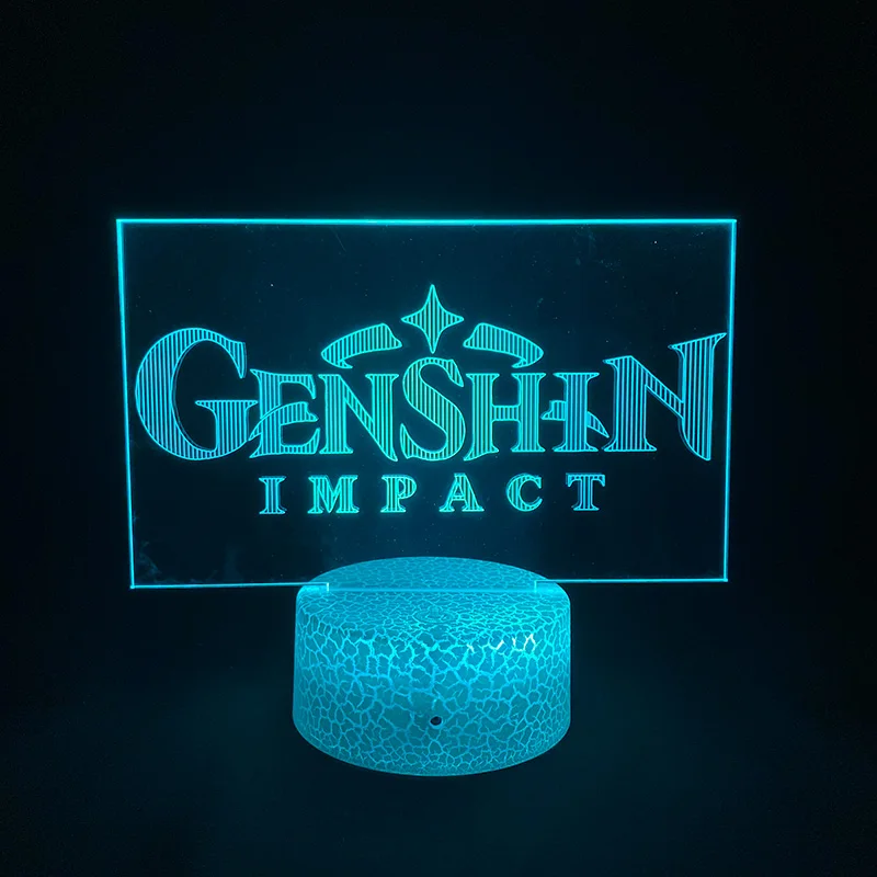 

Акриловый ночник, 3D лампа для картин, игра Genshin Impact, будильник с основанием, аниме Фанаты, декор комнаты, Подростковый друг, подарок на день ро...