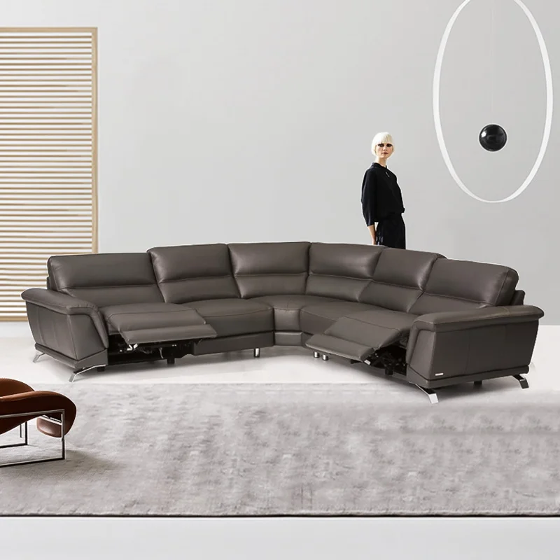 Комплект диванов для гостиной из натуральной кожи салонные электрические диван