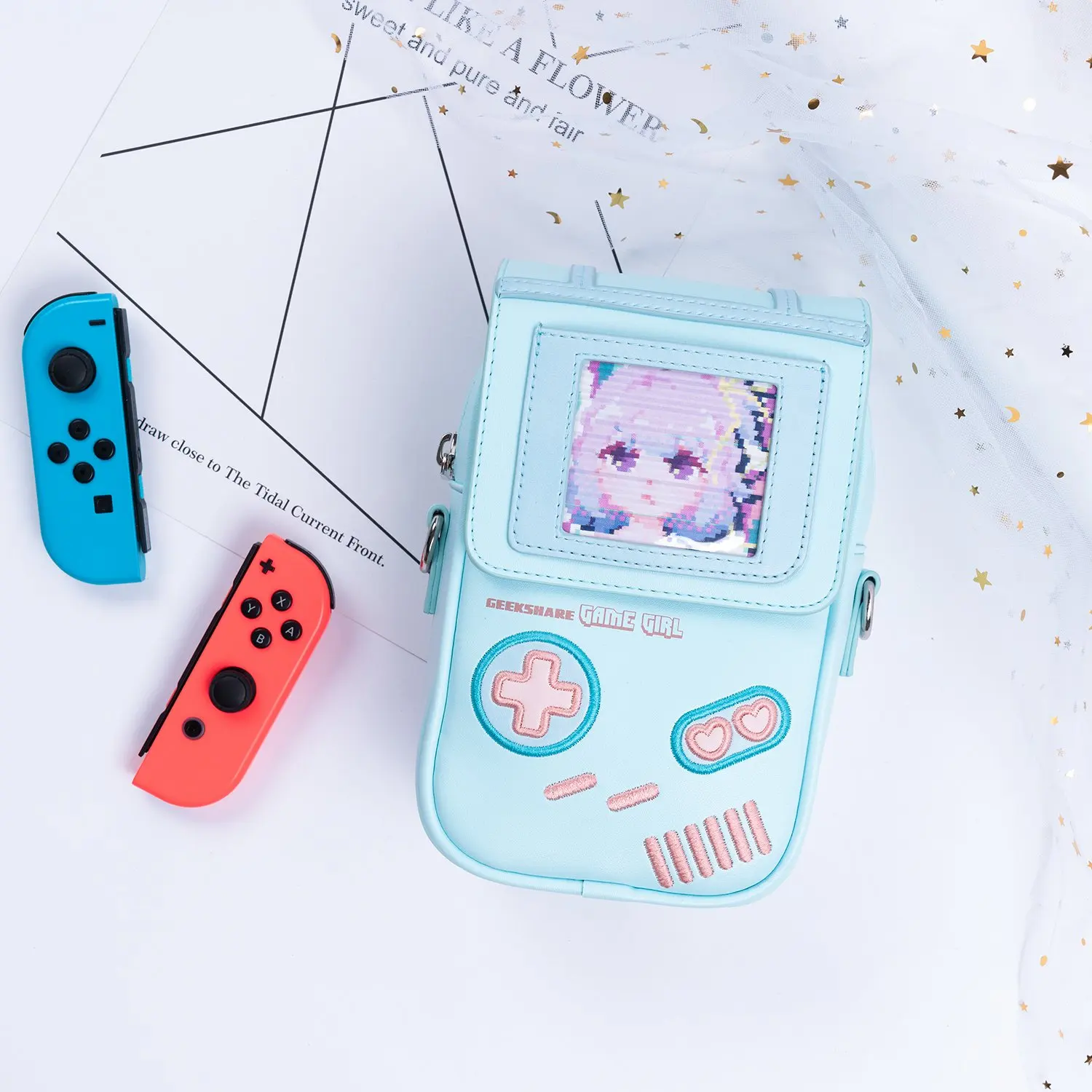 GeekShare Сумка Game Girl для женщин милая светло-голубая сумка на одно плечо девушек