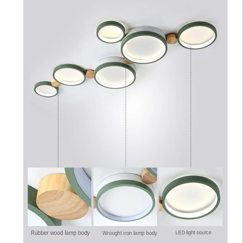 $39.60 Nordic style living room LED ceiling light chandelier bedroom ceiling lamp kitchen chandelier factory direct ceiling lamps