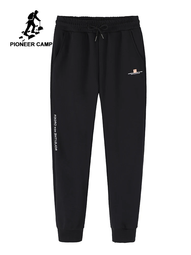 Мужские спортивные брюки Pioneer Camp черные повседневные Модные уличные с надписью