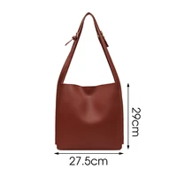 2020 New Pu Leather Simple Shoulder Bag Brands Designer Women Handbags Casual High Capacity Tote Vintage Ladies Crossbody Bags