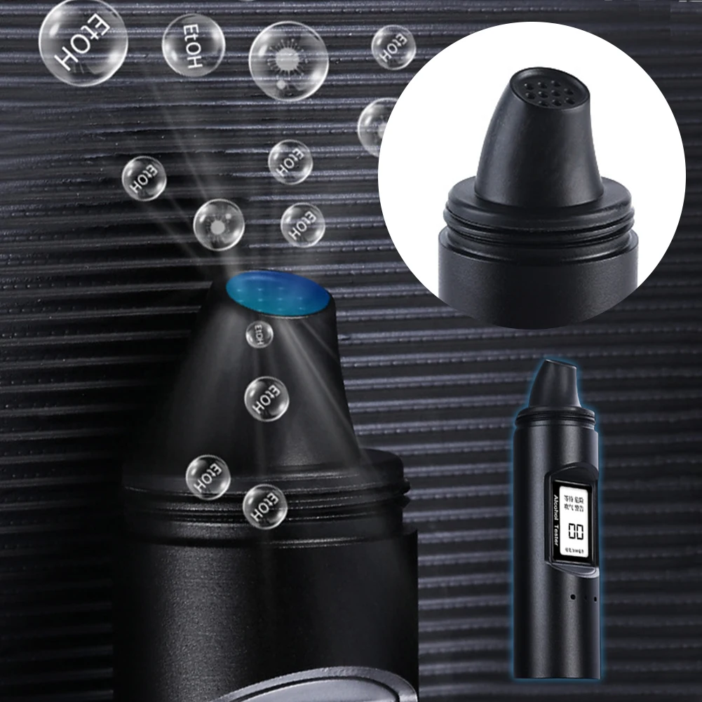 

Portable LED Digital Car Breathalyzer Alcohol Tester Quick Response Breathalyzer Meter Wine Test USB
