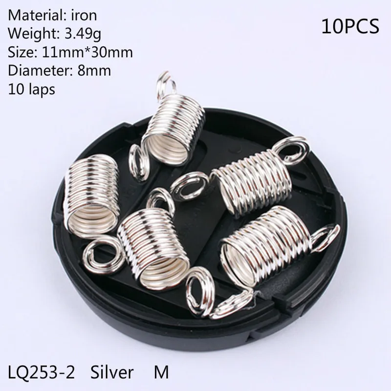 10 шт. Античная Серебряная Золотая спиральная коса для волос дредов бусины кольца