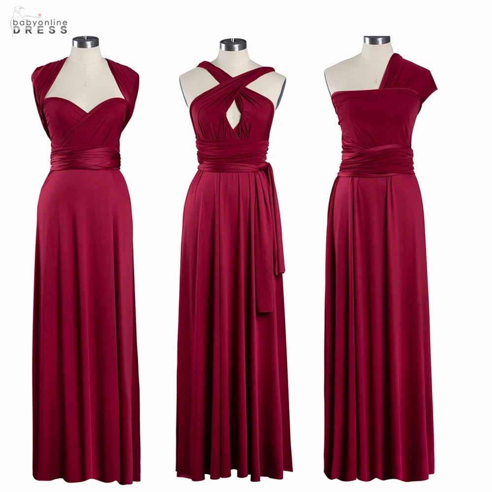 

Floor Length Infinity Dress Convertible Bridesmaid Dress Multi-way Women Multiway Wrap Wedding Evening Dress Robes