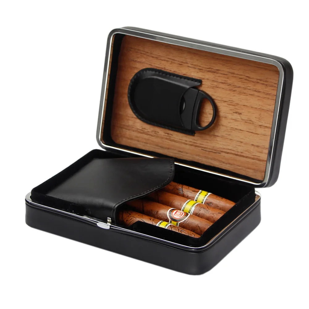 GALINER Humidor дорожный футляр для сигар кожаный портативный чехол Cedar Wood Cohiba