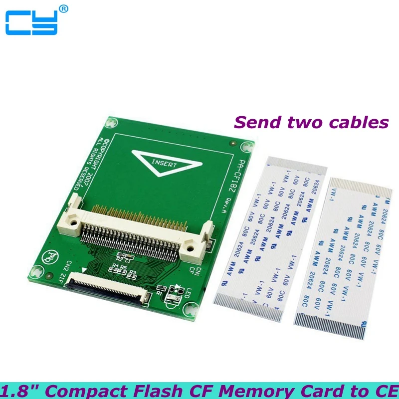 

Компактная карта памяти CF на 1,8 дюйма, адаптер для Toshiba Ipod ZIF SSD HDD с 2 кабелями