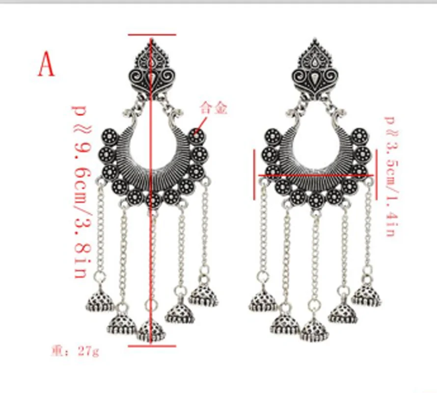 Этнический Бали Jhumka винтажный резной цветок жемчуг мексиканская искусственная