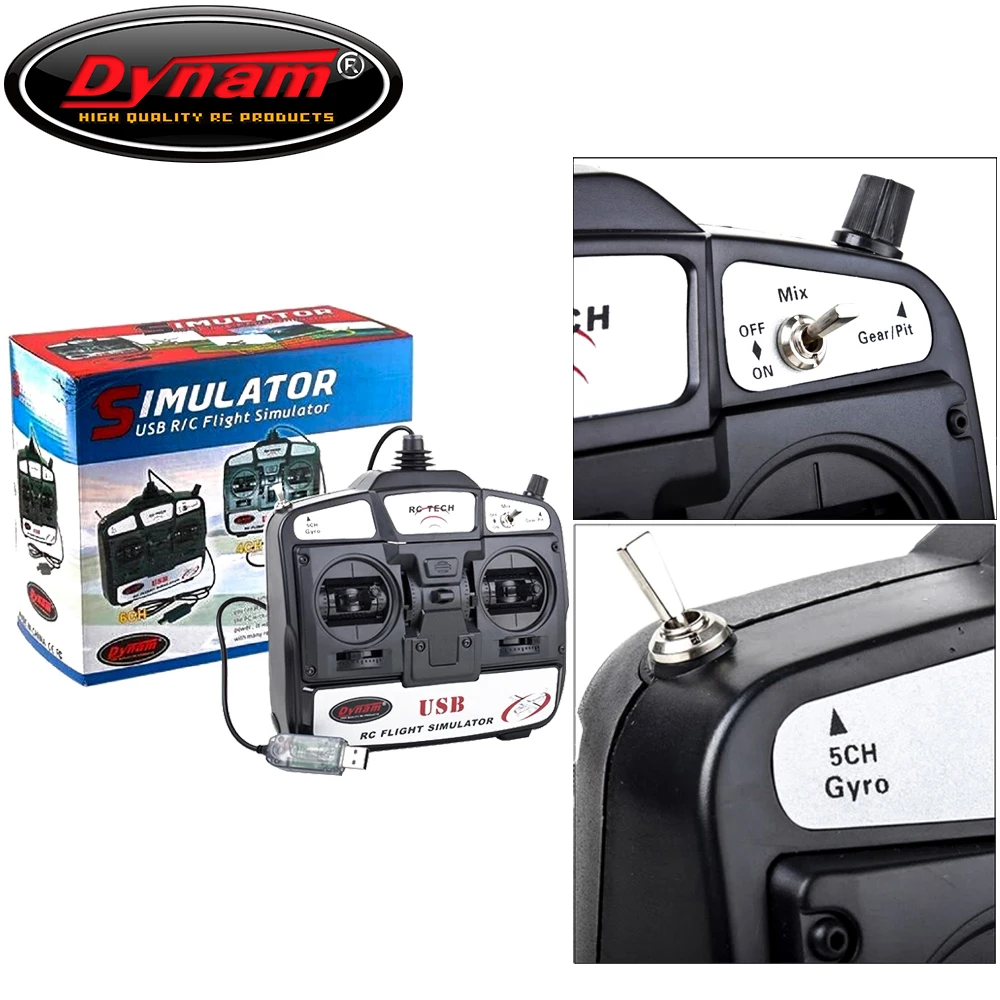 Симулятор полета Dyram 6CH 3D FMS многоподшипник трехмерный Графический самолет