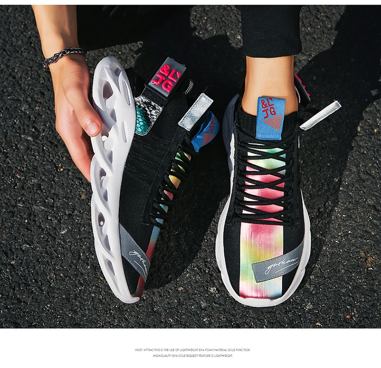 Спортивная мужская обувь для бега, дышащие мужские кроссовки Flyknit, кроссовки, летняя Уличная обувь для бега, Баскетбольная обувь, chaussure homme