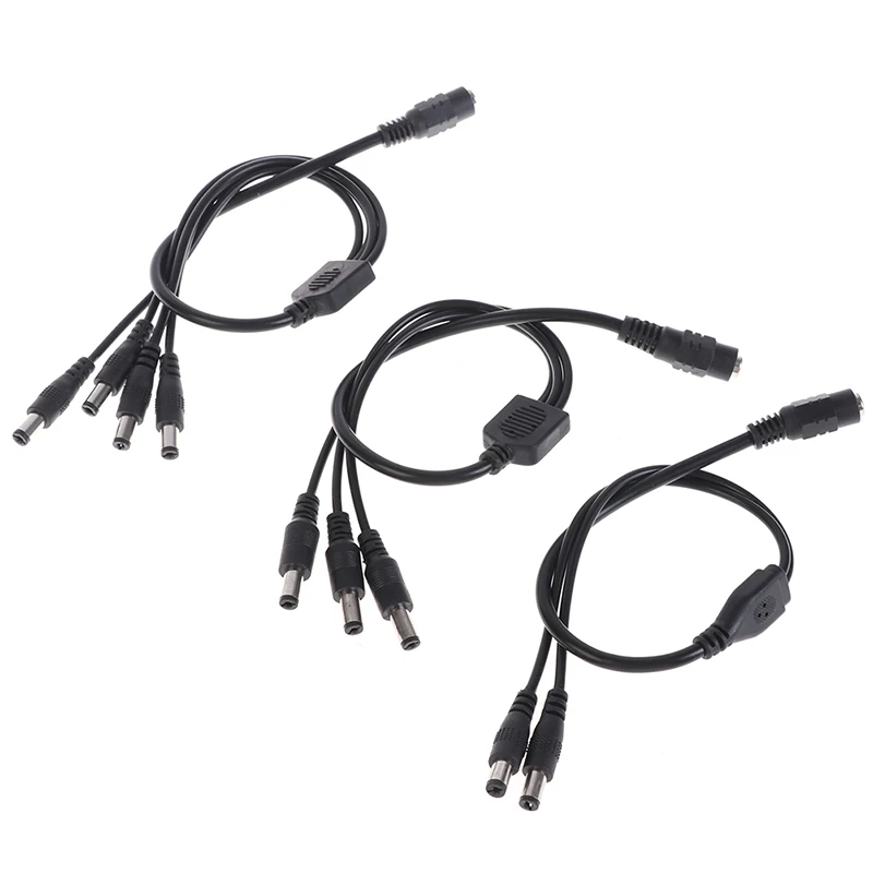 

1 DC Female To 2/3/4 Male plug Power Cord adapter Connector Cable Splitter