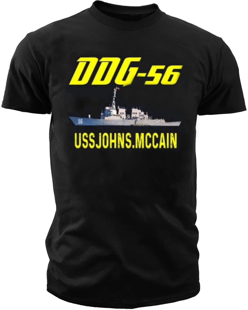 

DDG-56 USS John S. McCain Warship Mens T-Shirt. Summer Cotton Short Sleeve O-Neck Unisex T Shirt New S-3XL
