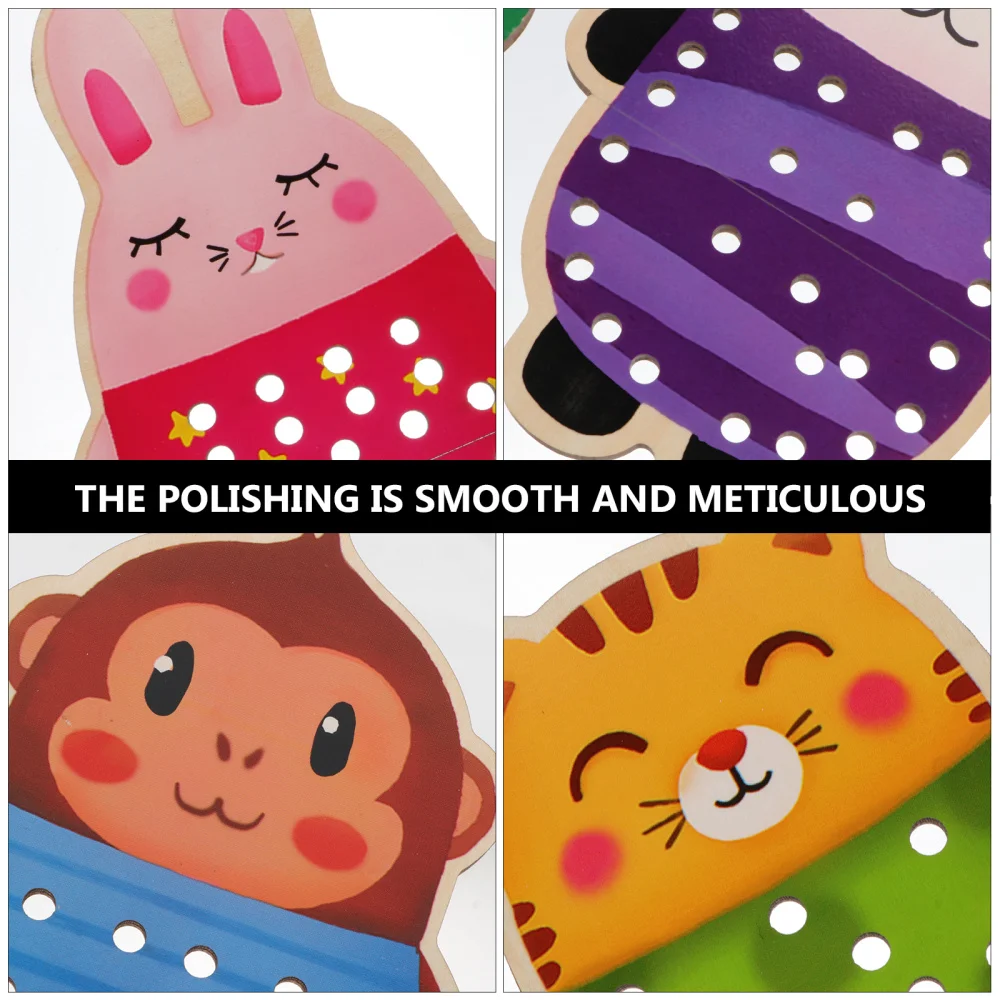 

1 Set Threading Educational Plaything Aids Funny Dressing for Kids