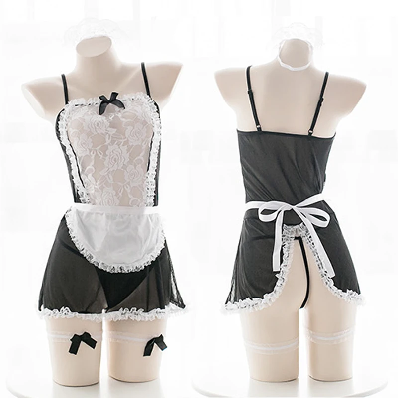 Размера плюс для женщин японское сексуальное женское белье горничной одежда сна
