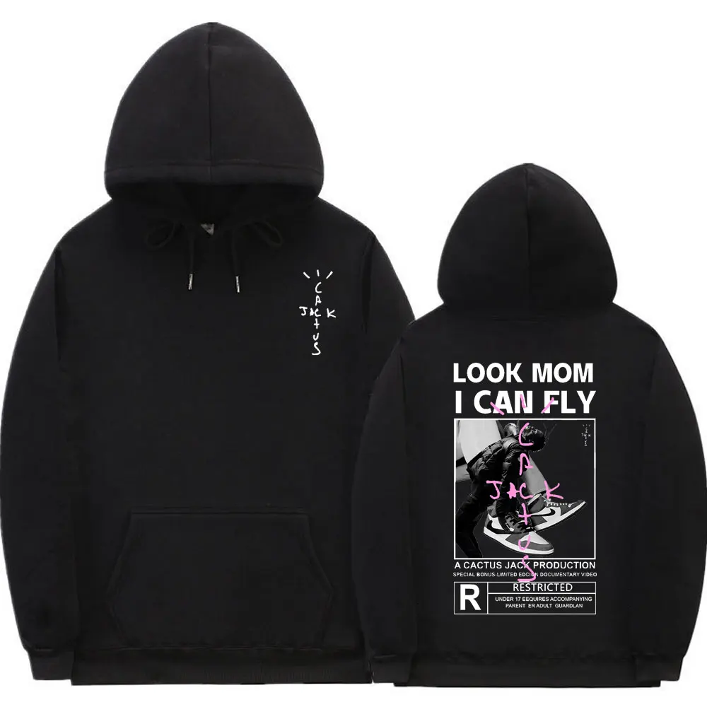 

Top New Fashion Cactus Jack Hoodie Men Women LOOK MOM I CAN FLY Travis Scott Hoodies Harajuku Letter Logo Print Mens Sweatshirt