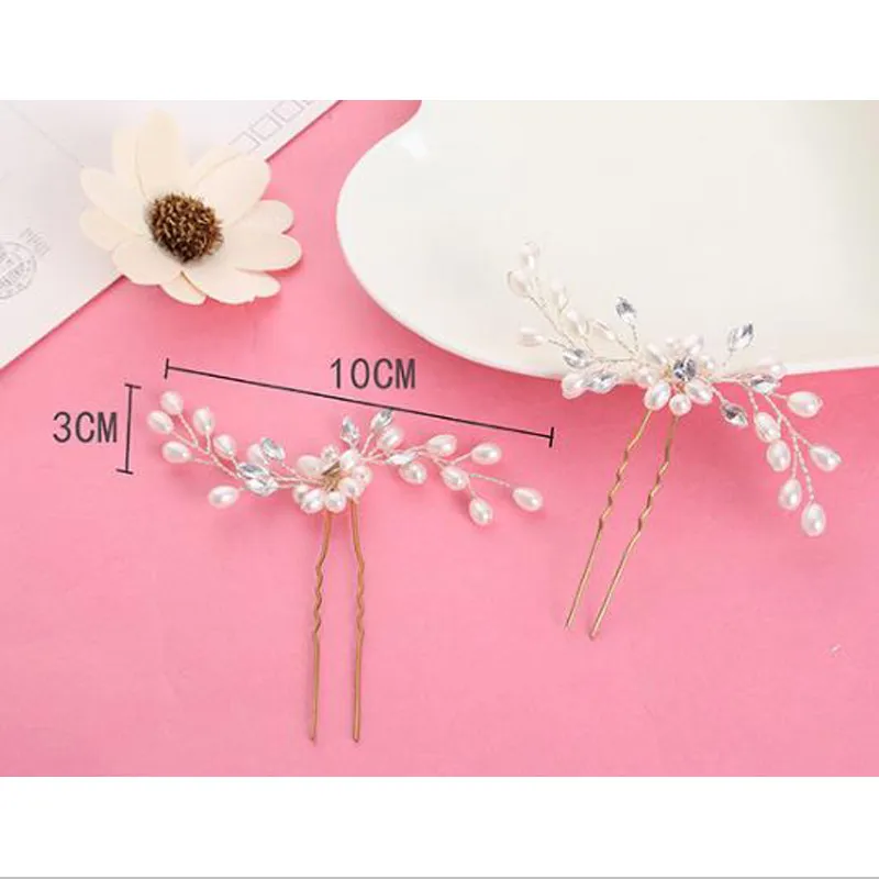 Винтажный Свадебный ободок с жемчужинами цветок кристалл шпильки для прически