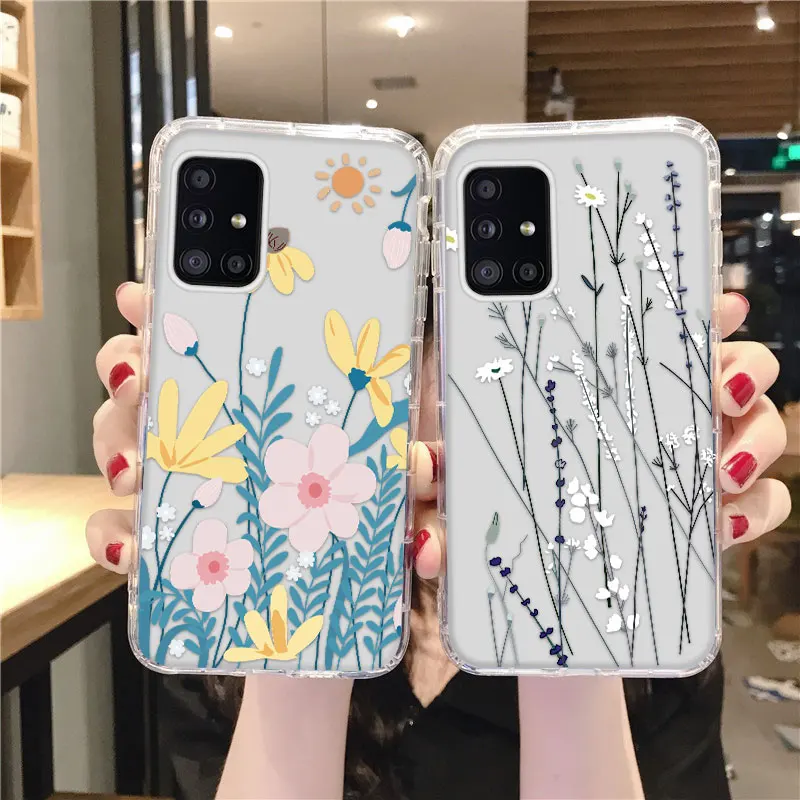 S20 FE Case For Samsung A53 5G Case A52S 5G A52 A51 A12 A32 A71 A21S A50 A33 A22 A54 A34 S23 Ultra S20 FE S22 Ultra Flower Cover