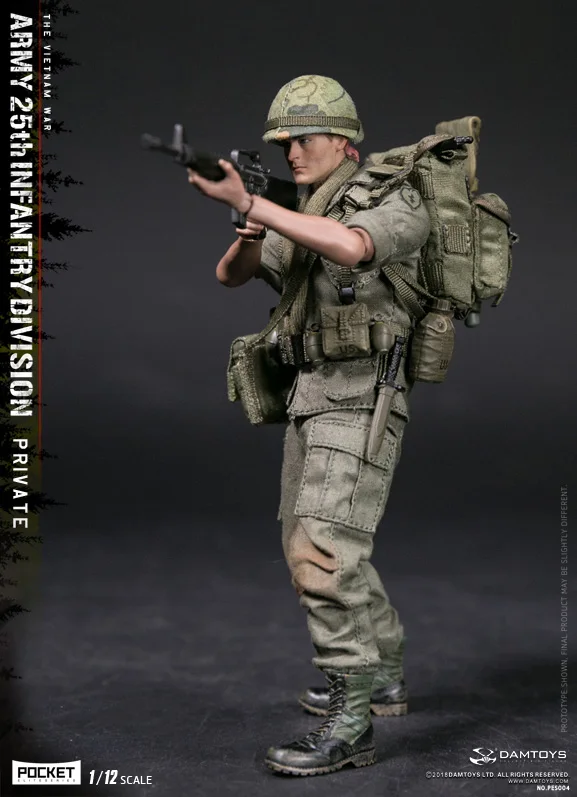 DAMTOYS 1/12 PES004 карманная элитная Серия армейская 25-я солдатская дивизия частная