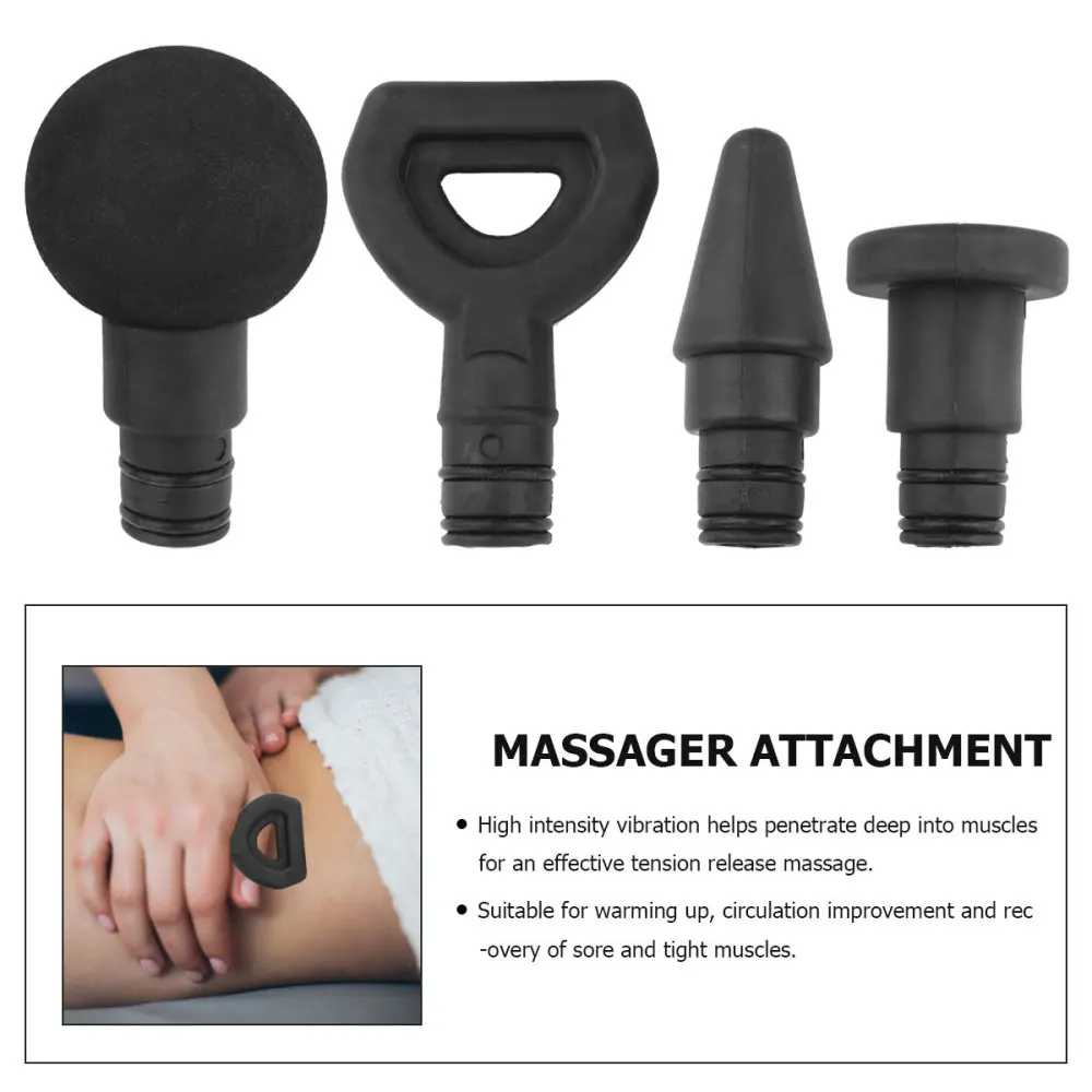

4PCS/Set Muscle Relaxation Trigger Point Massager Replacement Adapter (Black)