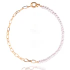 Искусственный жемчуг ожерелье из бисера для женщин крест короткая цепочка на ключицы ожерелья женский 2021 модные ювелирные изделия простой новый