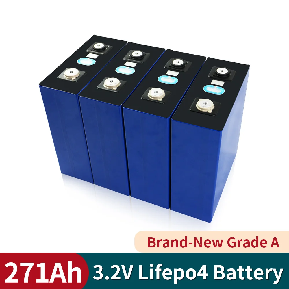 

4-32PCS Grade A Brand New3.2V 271Ah Lifepo4 Rechargeable Battery Pack Lithium Iron Phosphate Cell Solar RV EU US Tax Free