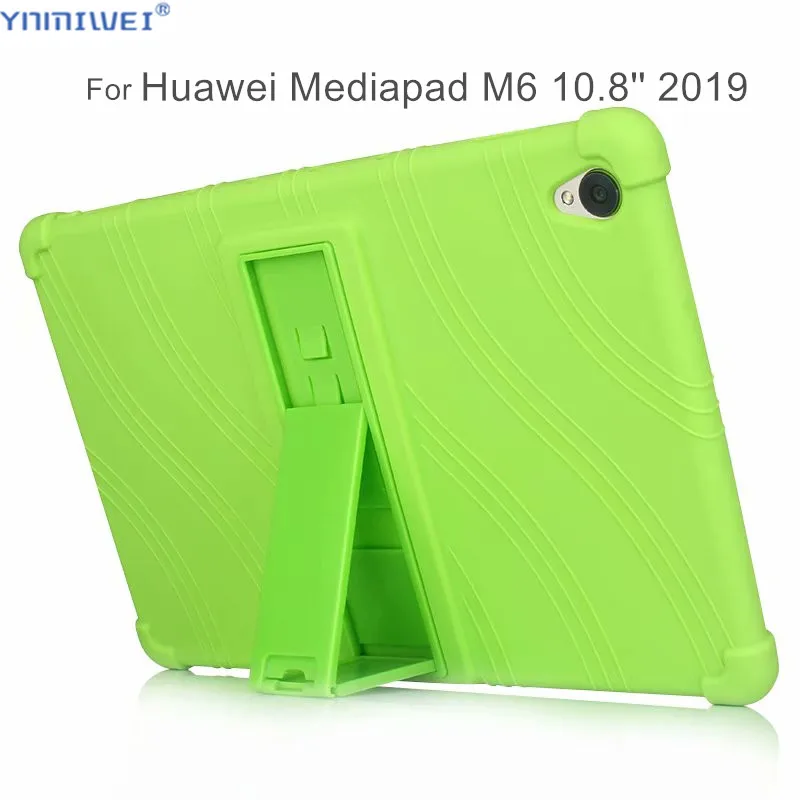 

Silicon Case for Huawei Mediapad M6 10.8 2019 VRD-L09 Stand Soft cover for Medipad M6 Pro Funda Case Full Body Protect