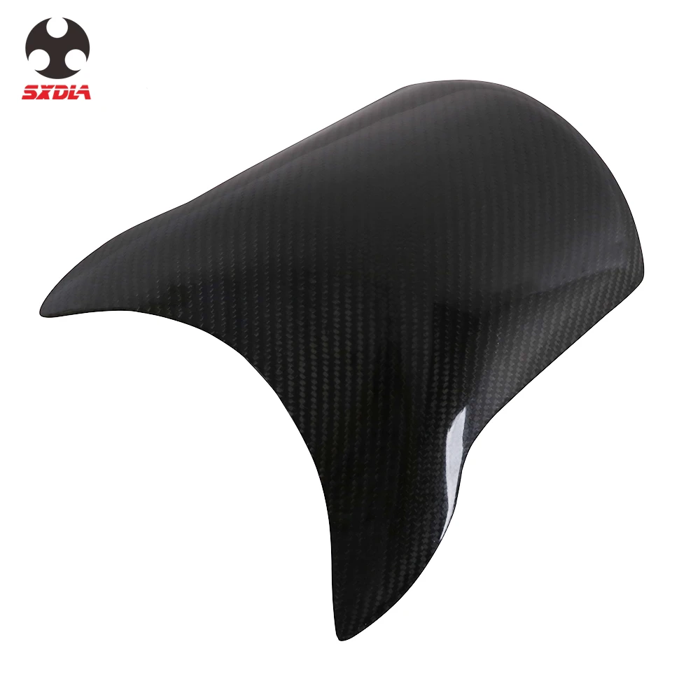 Мотоциклетная черная крышка топливного бака из углеродного волокна Защита для