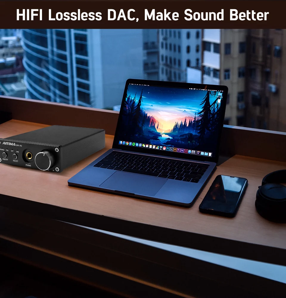 AIYIMA мини-усилитель портативные наушники HiFi AUX усилители TPA6120 PC-USB DAC декодер Аудио гарнитура Amplificador с регулятором громкости