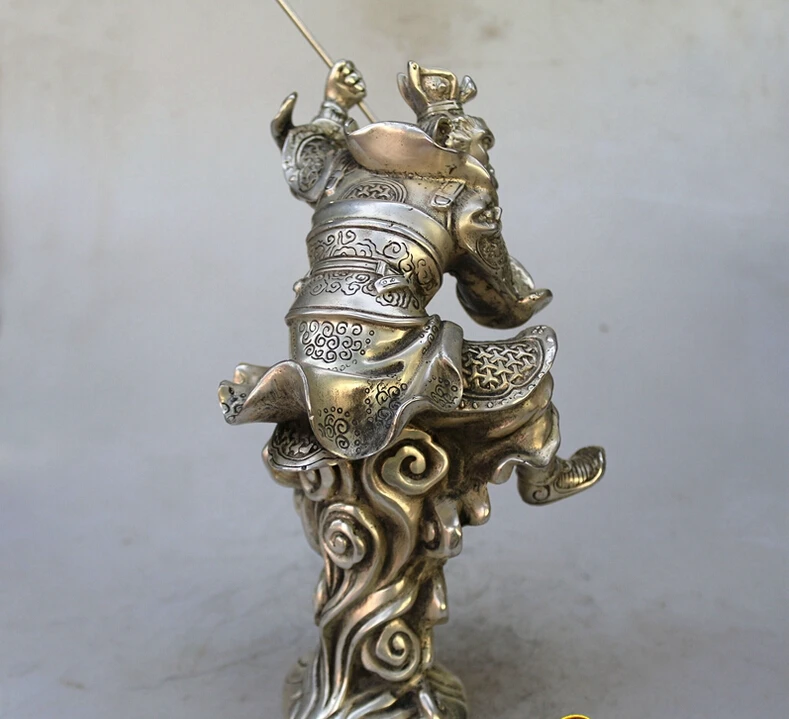 ZSR 2017 514 + Античная Медная бронзовая Обезьяна Король борется за Будду антикварные