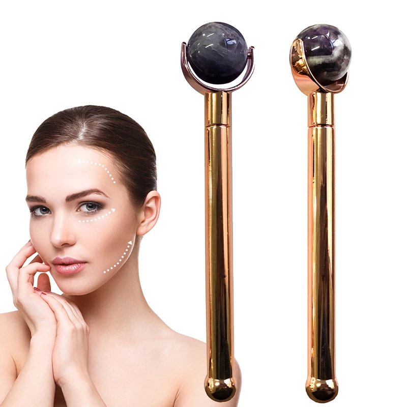 Натуральный нефритовый ролик с аметистом фиолетовый хрустальный шар из нефрита