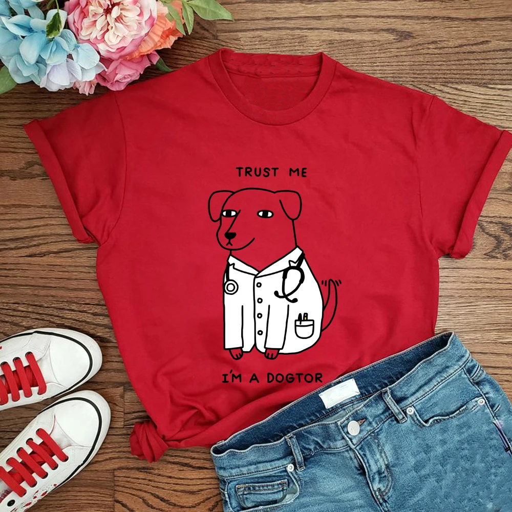 Забавный дизайн рубашка Trust Me I'm A Dogtor Humor футболка для любителей собак