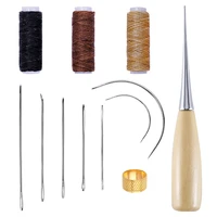 leather sewing tools hand sewing stitching punch leather craft accessories professional waxed thread awl combination